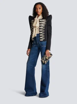 B-Buzz 23 Velvet And Pearl Clutch-Balmain Clearance