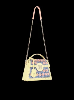B-Buzz Dynasty Bag Embroidered With Grid And Roses-Balmain Online
