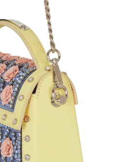 B-Buzz Dynasty Bag Embroidered With Grid And Roses-Balmain Online