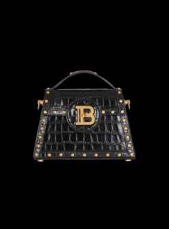 B-Buzz Dynasty Bag In Crocodile-print Leather-Balmain Hot
