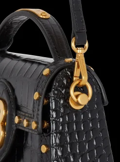 B-Buzz Dynasty Bag In Crocodile-print Leather-Balmain Hot