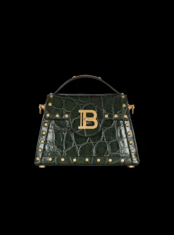 B-Buzz Dynasty Bag In Crocodile-print Leather-Balmain Online