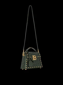 B-Buzz Dynasty Bag In Crocodile-print Leather-Balmain Online