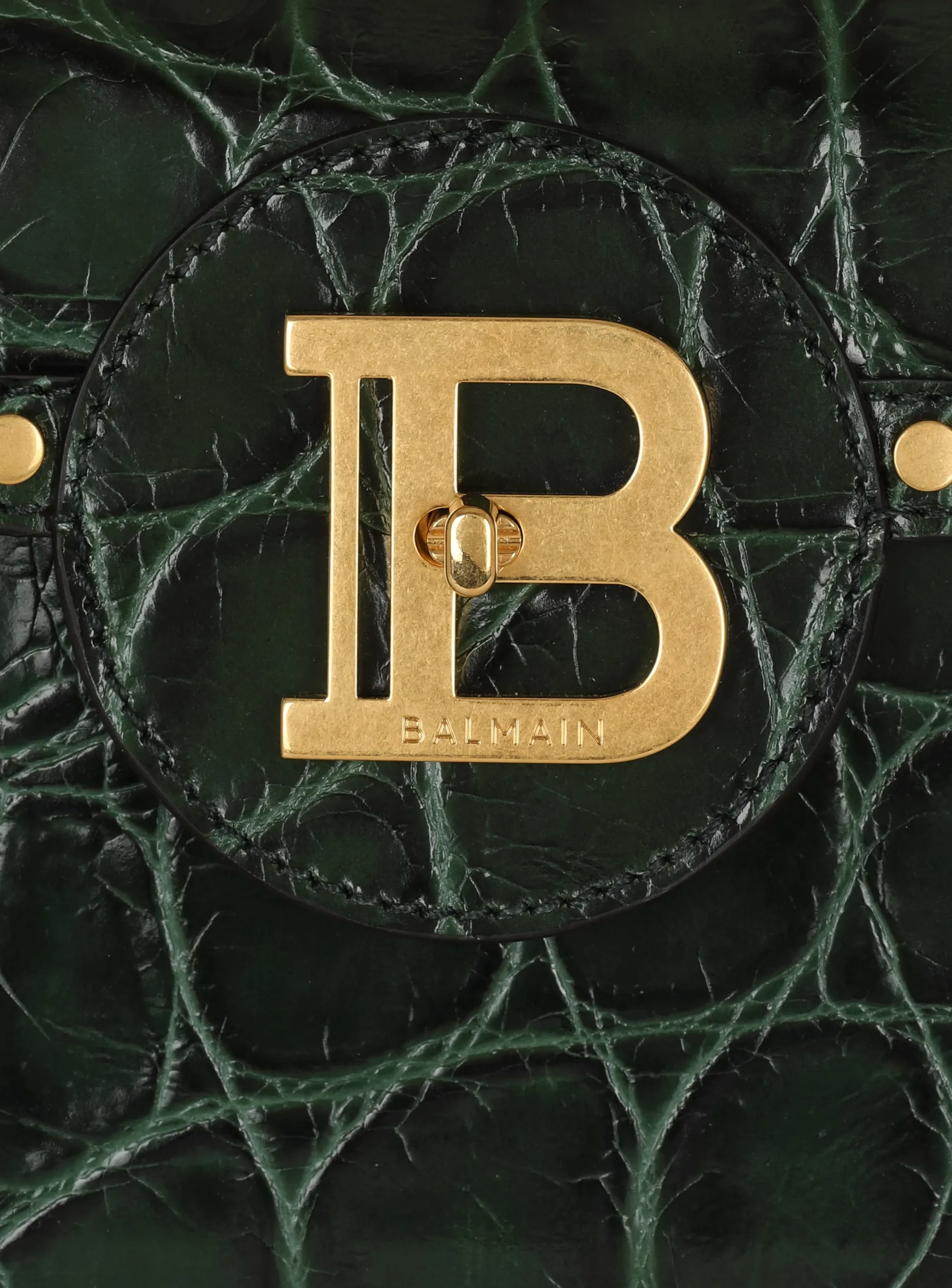 B-Buzz Dynasty Bag In Crocodile-print Leather-Balmain Online