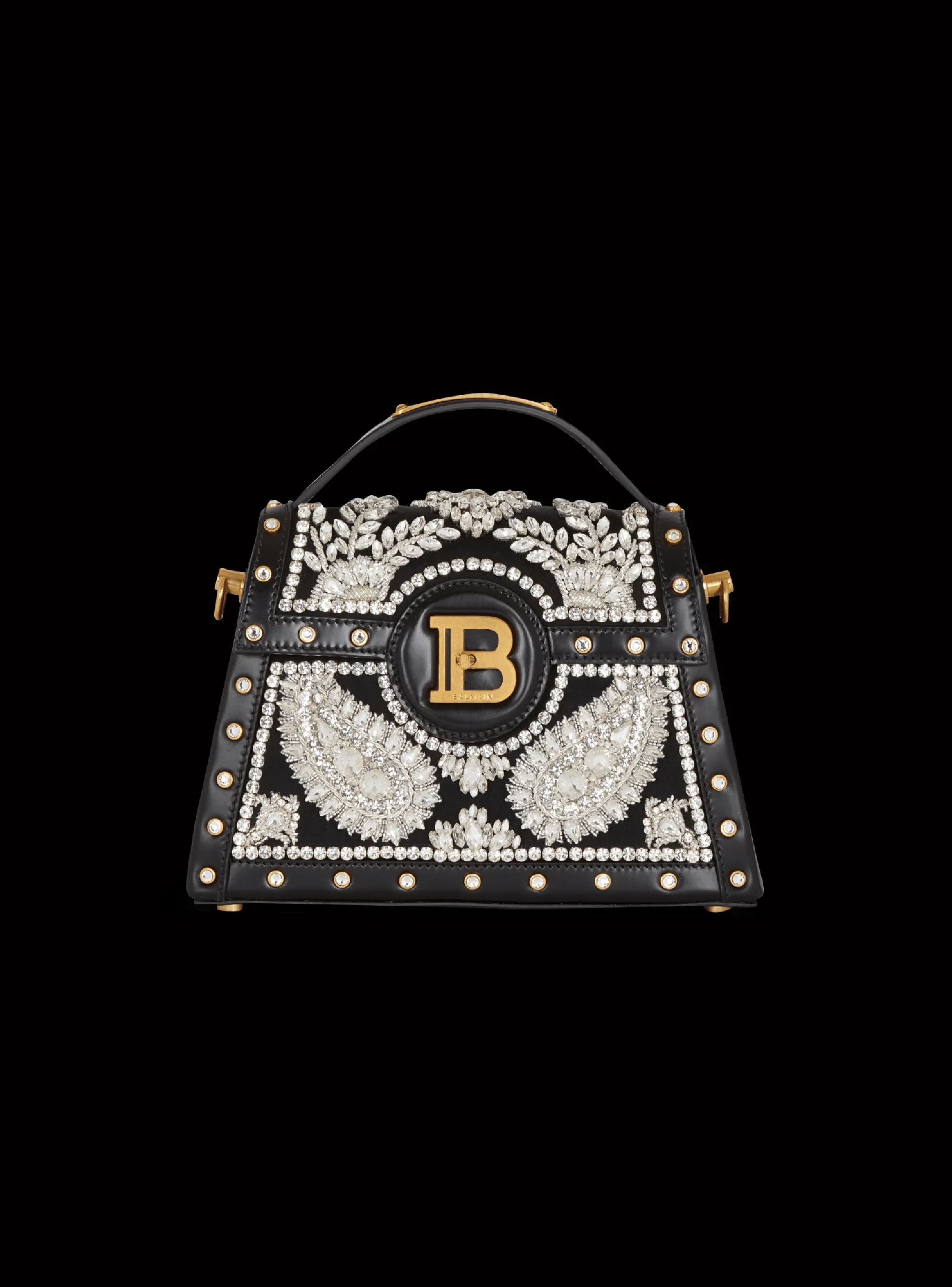 B-Buzz Dynasty Bag In Embroidered Satin-Balmain New