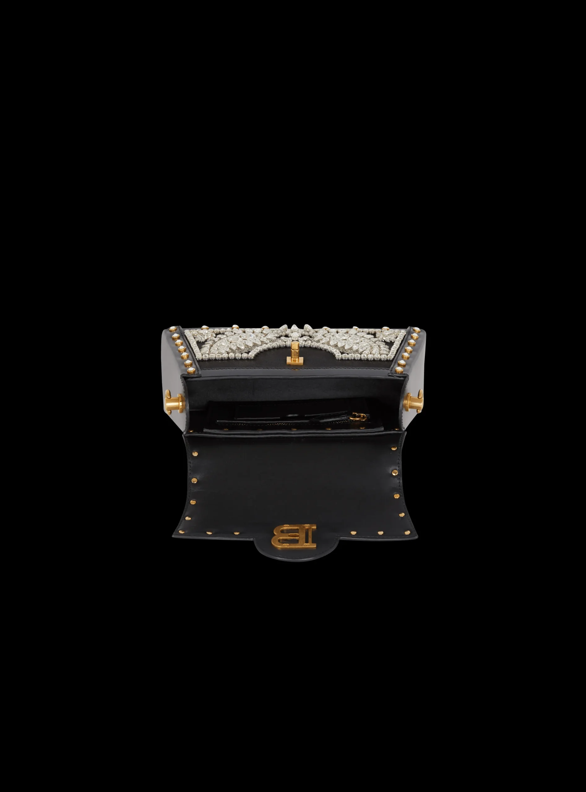 B-Buzz Dynasty Bag In Embroidered Satin-Balmain New