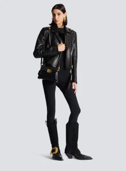 B-Buzz Dynasty Bag In Glazed Leather-Balmain Hot