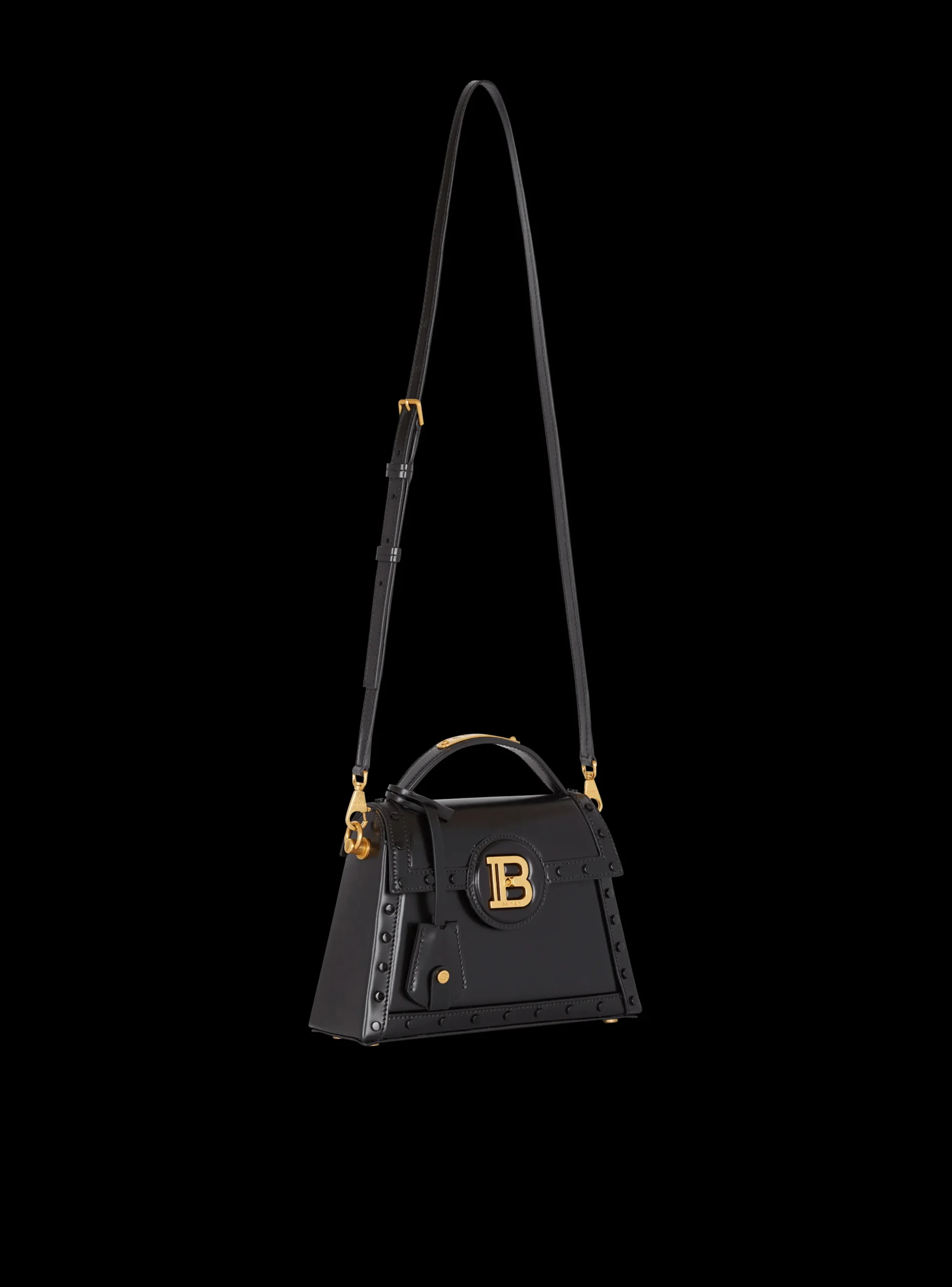 B-Buzz Dynasty Bag In Glazed Leather-Balmain Hot