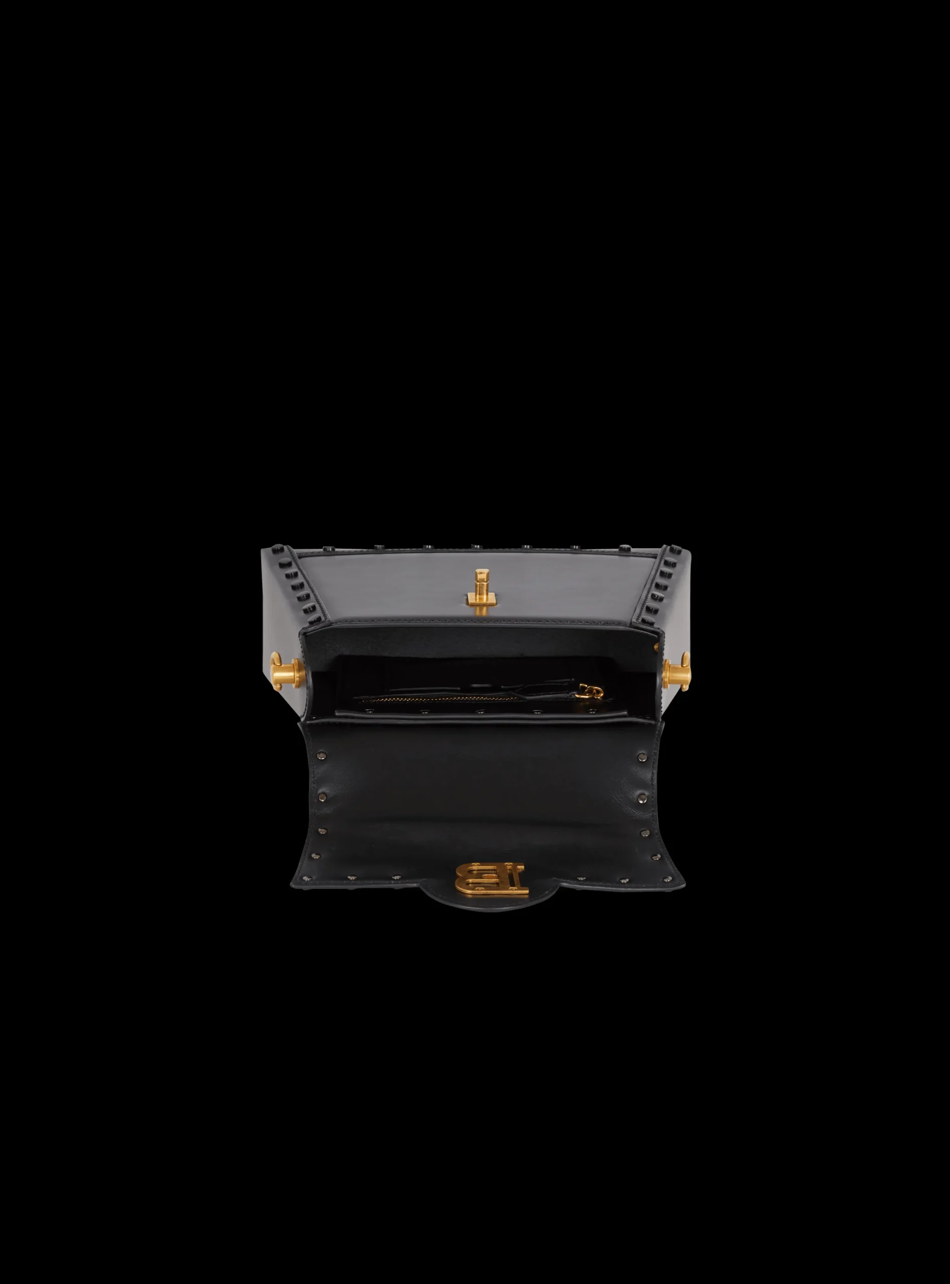 B-Buzz Dynasty Bag In Glazed Leather-Balmain Hot