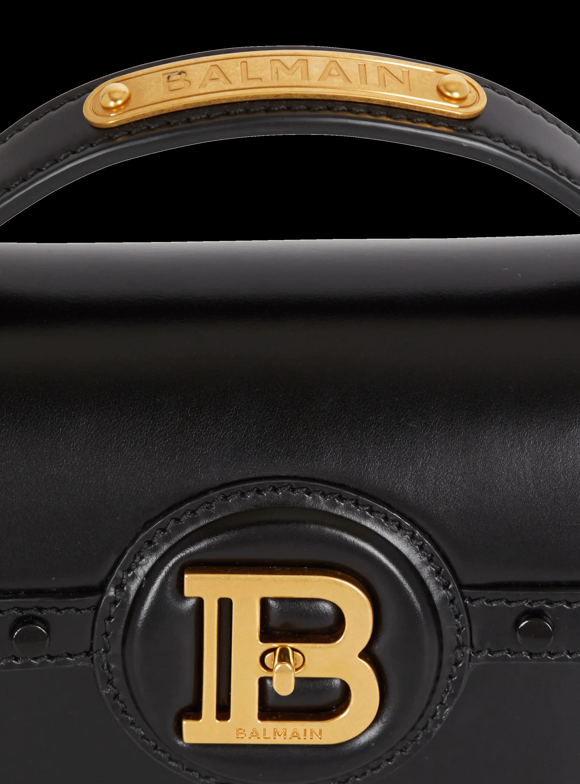 B-Buzz Dynasty Bag In Glazed Leather-Balmain Hot