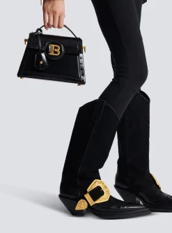 B-Buzz Dynasty Bag In Glazed Leather-Balmain Hot