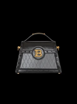 B-Buzz Dynasty Bag In Grid-embossed Calfskin-Balmain Flash Sale