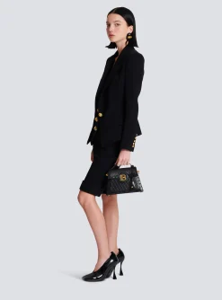 B-Buzz Dynasty Bag In Grid-embossed Calfskin-Balmain Flash Sale