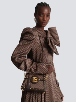 B-Buzz Dynasty Bag In Mini Monogram Canvas-Balmain Best