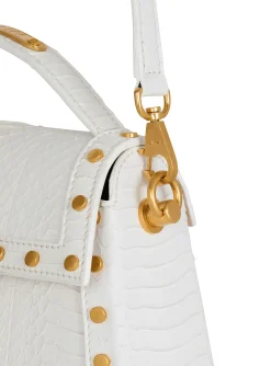 B-Buzz Dynasty Bag In Snakeskin Leather-Balmain Fashion