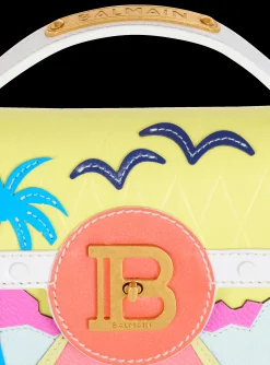B-Buzz Dynasty Calfskin And Postcard Patchwork Bag-Balmain Outlet