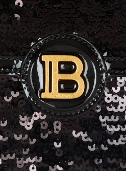 B-Buzz Dynasty Small Bag In Patent Leather And Sequins-Balmain Online