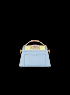 B-Buzz Dynasty Small Suede Bag With Embossed Grid Motif And Embroidery-Balmain Discount