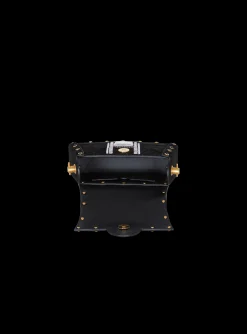 B-Buzz Dynasty Small Suede Bag With Embossed Grid Motif And Embroidery-Balmain New