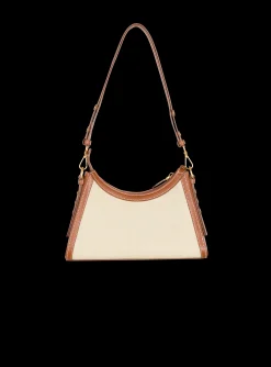 B-Buzz Hobo Bag In Leather And Canvas-Balmain Store