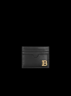 B-Buzz Leather Card Holder-Balmain Fashion