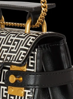 B-Buzz Mini 12 Bag In Embossed Calfskin With A PB Labyrinth Monogram-Balmain Outlet