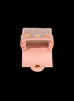 B-Buzz Mini 12 Bag In Suede And Rhinestones-Balmain Best