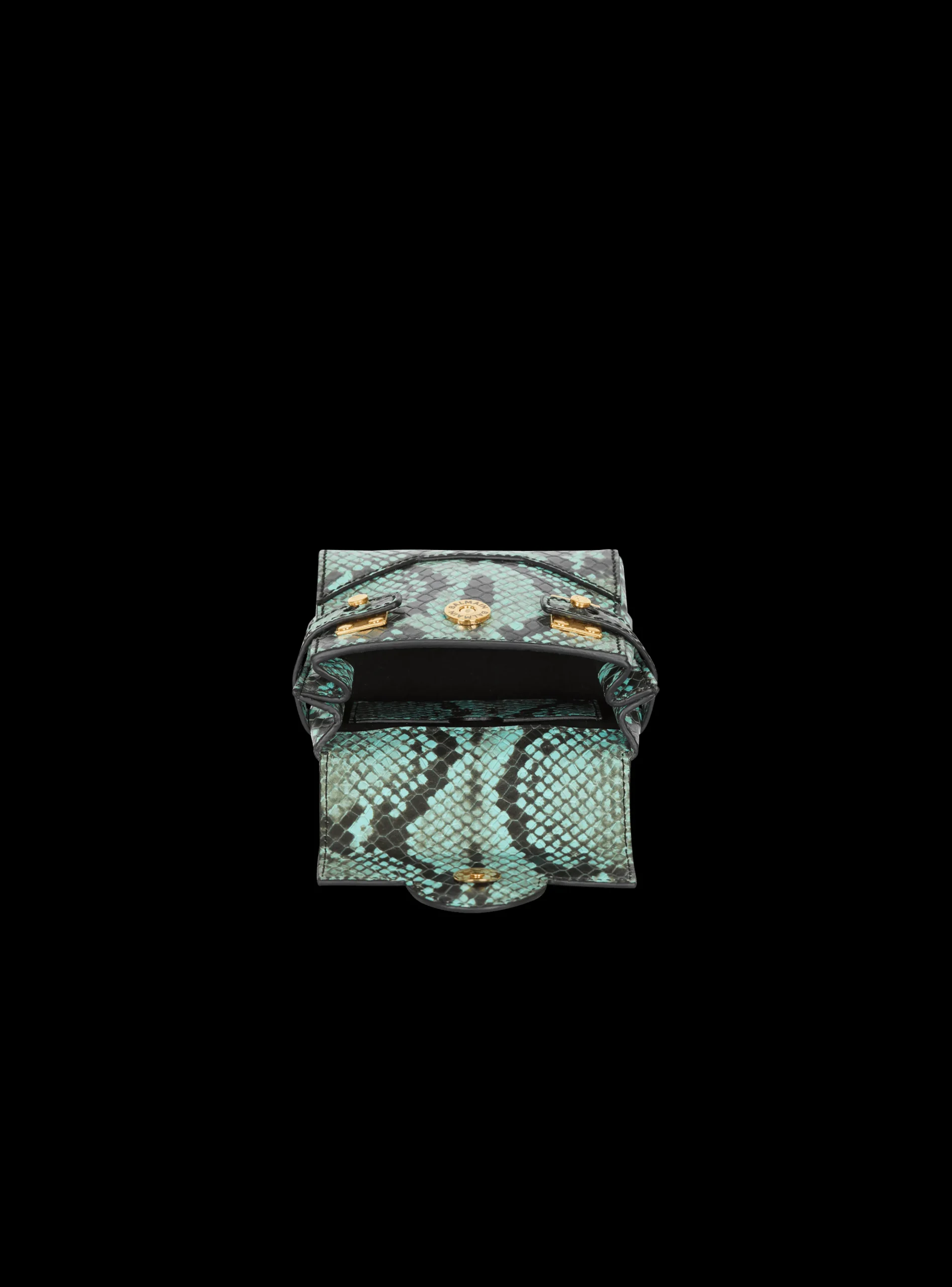 B-Buzz Mini 12 Snakeskin-effect Leather Mini Bag-Balmain Fashion