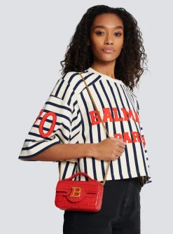 B-Buzz Mini Bag In Crocodile-print Leather-Balmain Cheap