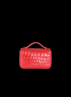 B-Buzz Mini Bag In Crocodile-print Leather-Balmain Cheap