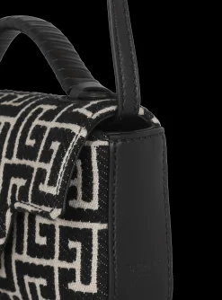 B-Buzz Mini Monogrammed Jacquard Bag-Balmain New
