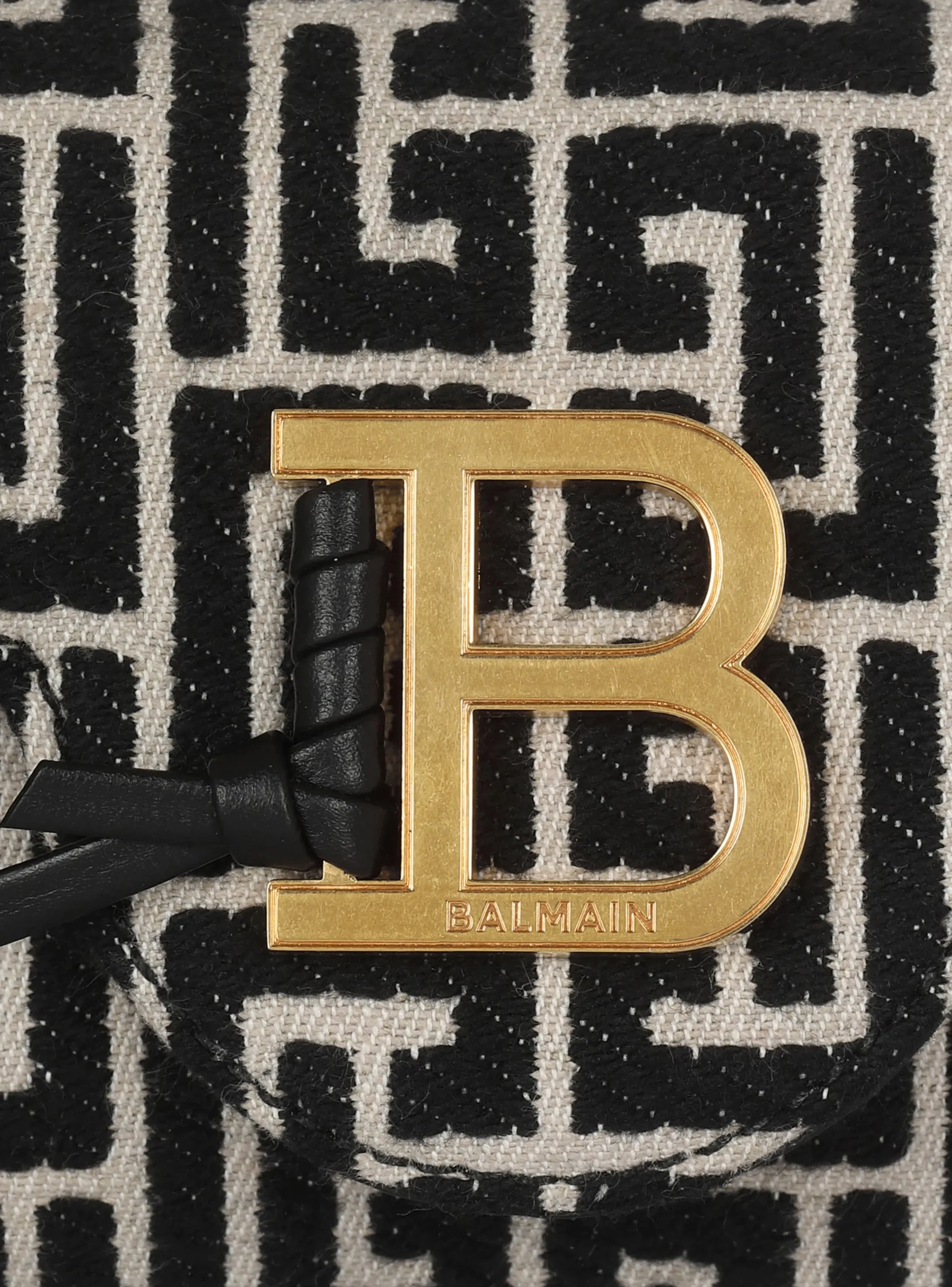 B-Buzz Mini Monogrammed Jacquard Bag-Balmain New