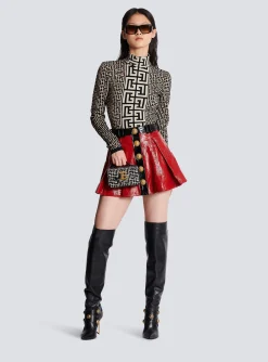 B-Buzz Mini Monogrammed Jacquard Bag-Balmain New