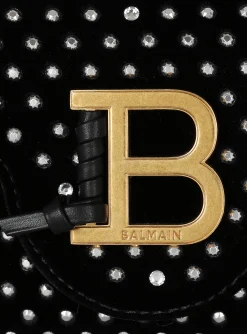 B-Buzz Mini Velvet And Crystal Bag-Balmain Flash Sale