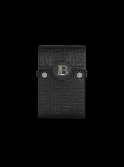 B-Buzz Monogrammed Canvas And Leather Smartphone Pouch&nbsp;-Balmain Store