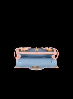 B-Buzz Pouch 23 Embroidered With Grid And Roses-Balmain New
