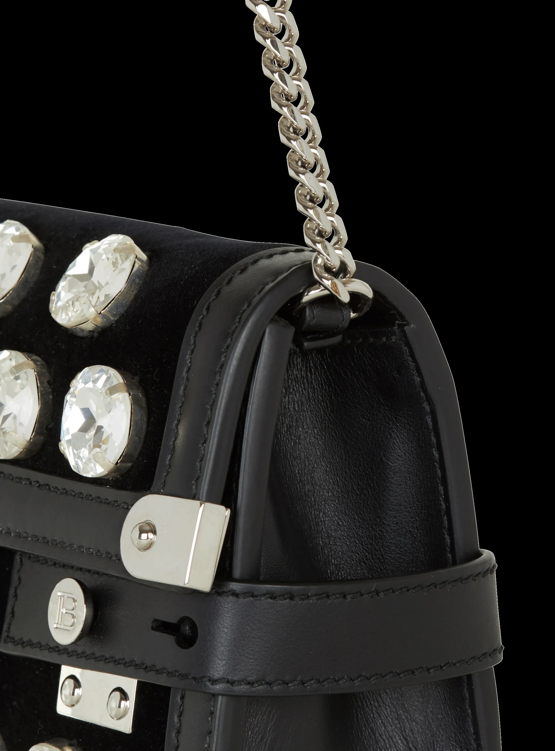 B-Buzz Pouch 23 In Velvet And Crystals-Balmain Discount