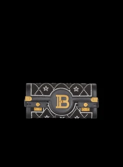 B-Buzz Pouch 23 Satin And Crystals Clutch-Balmain Fashion
