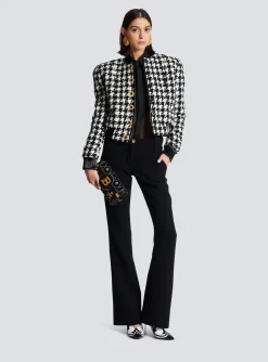 B-Buzz Pouch 23 Satin And Crystals Clutch-Balmain Fashion