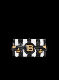 B-Buzz Pouch 23 With Embroidered Stripes-Balmain Sale