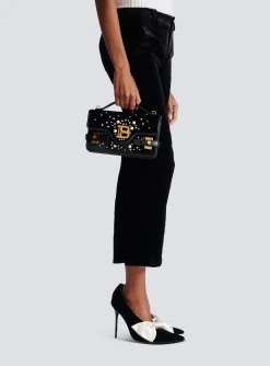 B-Buzz Shoulder 24 Bag In Embroidered Velvet-Balmain Online