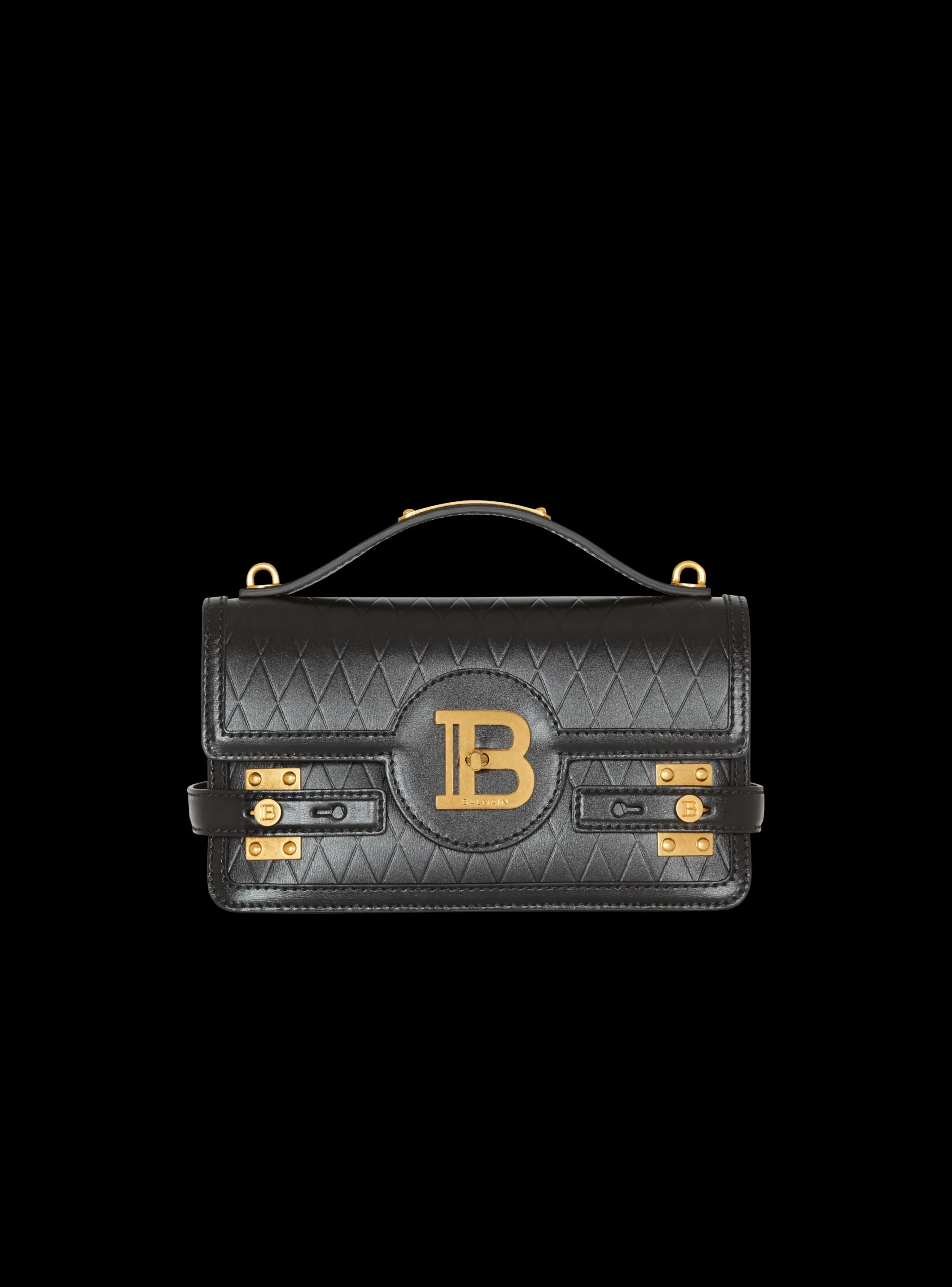 B-Buzz Shoulder 24 Bag In Grid-embossed Calfskin-Balmain Store