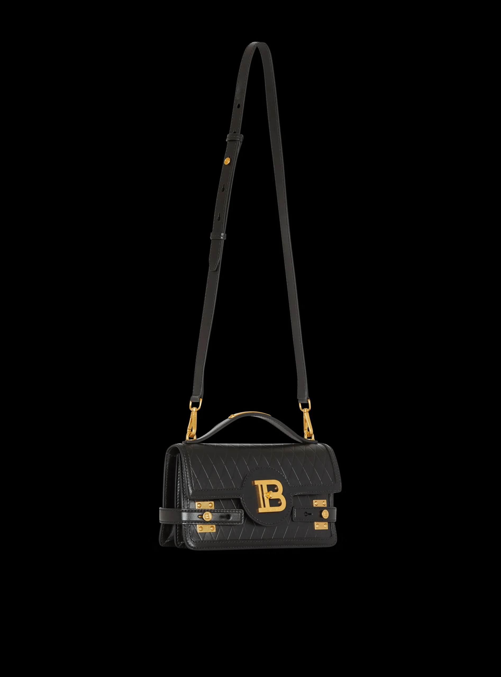 B-Buzz Shoulder 24 Bag In Grid-embossed Calfskin-Balmain Store