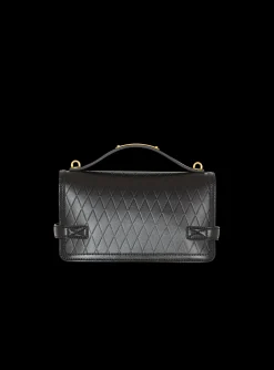 B-Buzz Shoulder 24 Bag In Grid-embossed Calfskin-Balmain Store