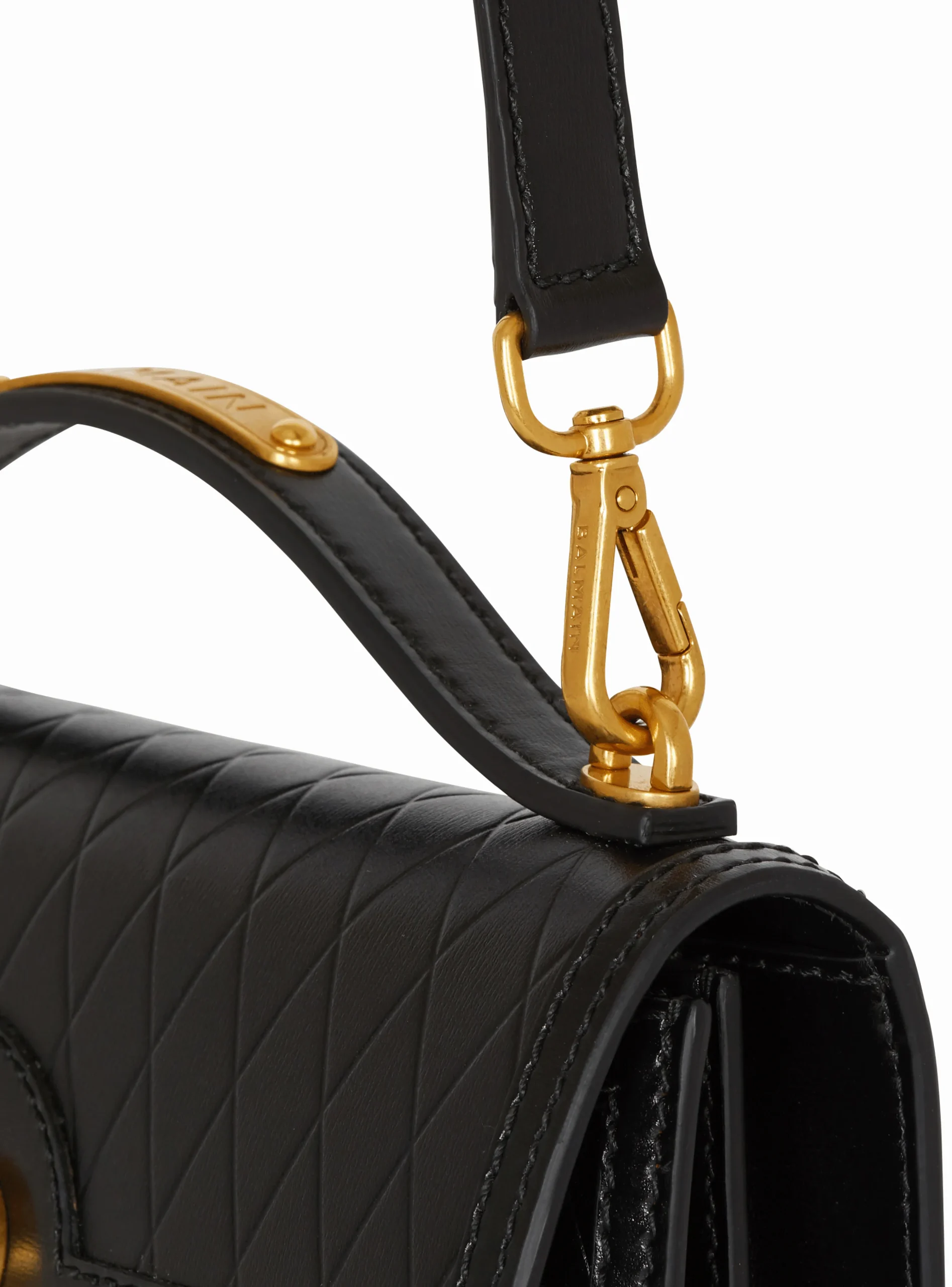 B-Buzz Shoulder 24 Bag In Grid-embossed Calfskin-Balmain Store