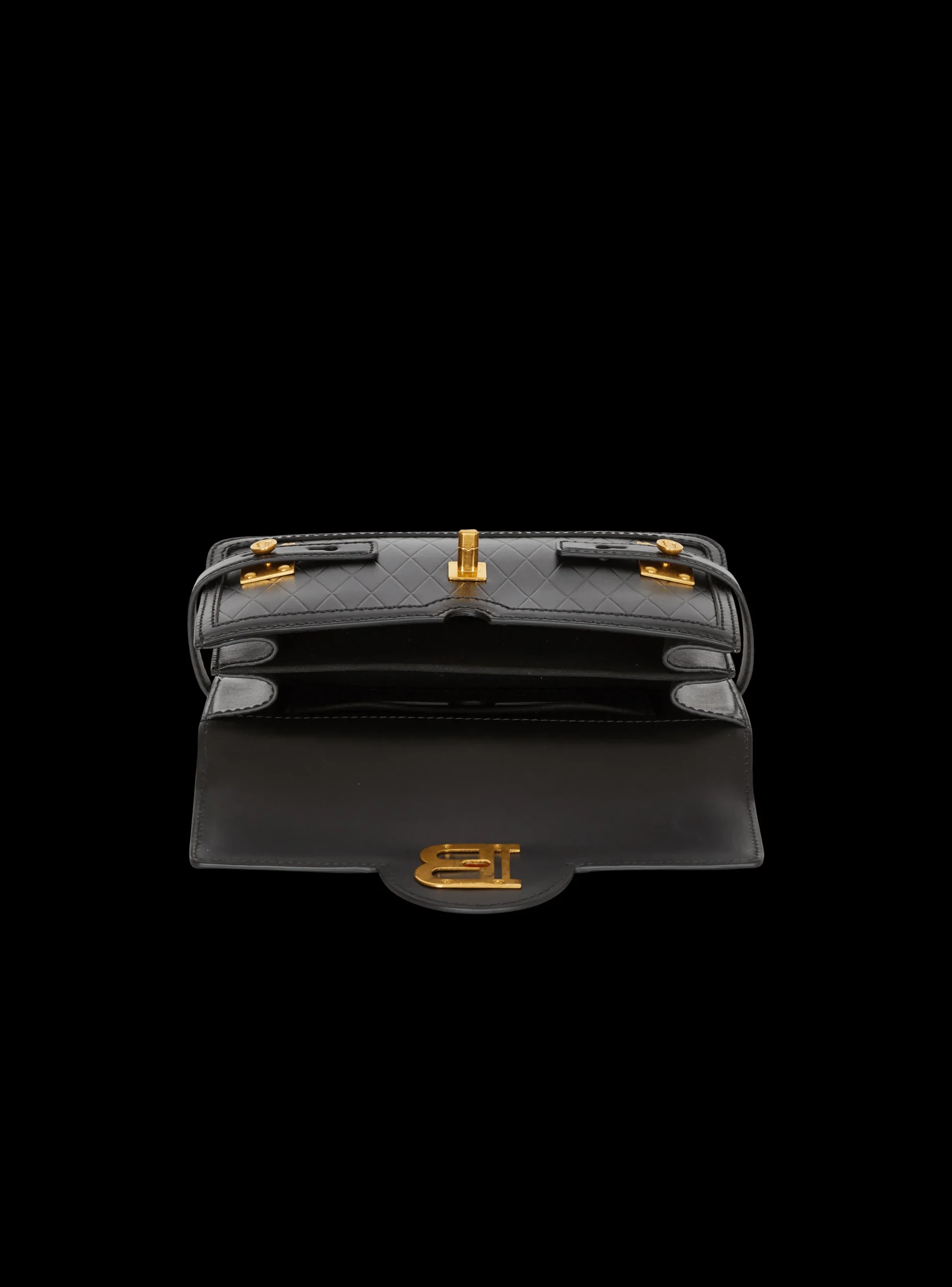 B-Buzz Shoulder 24 Bag In Grid-embossed Calfskin-Balmain Store