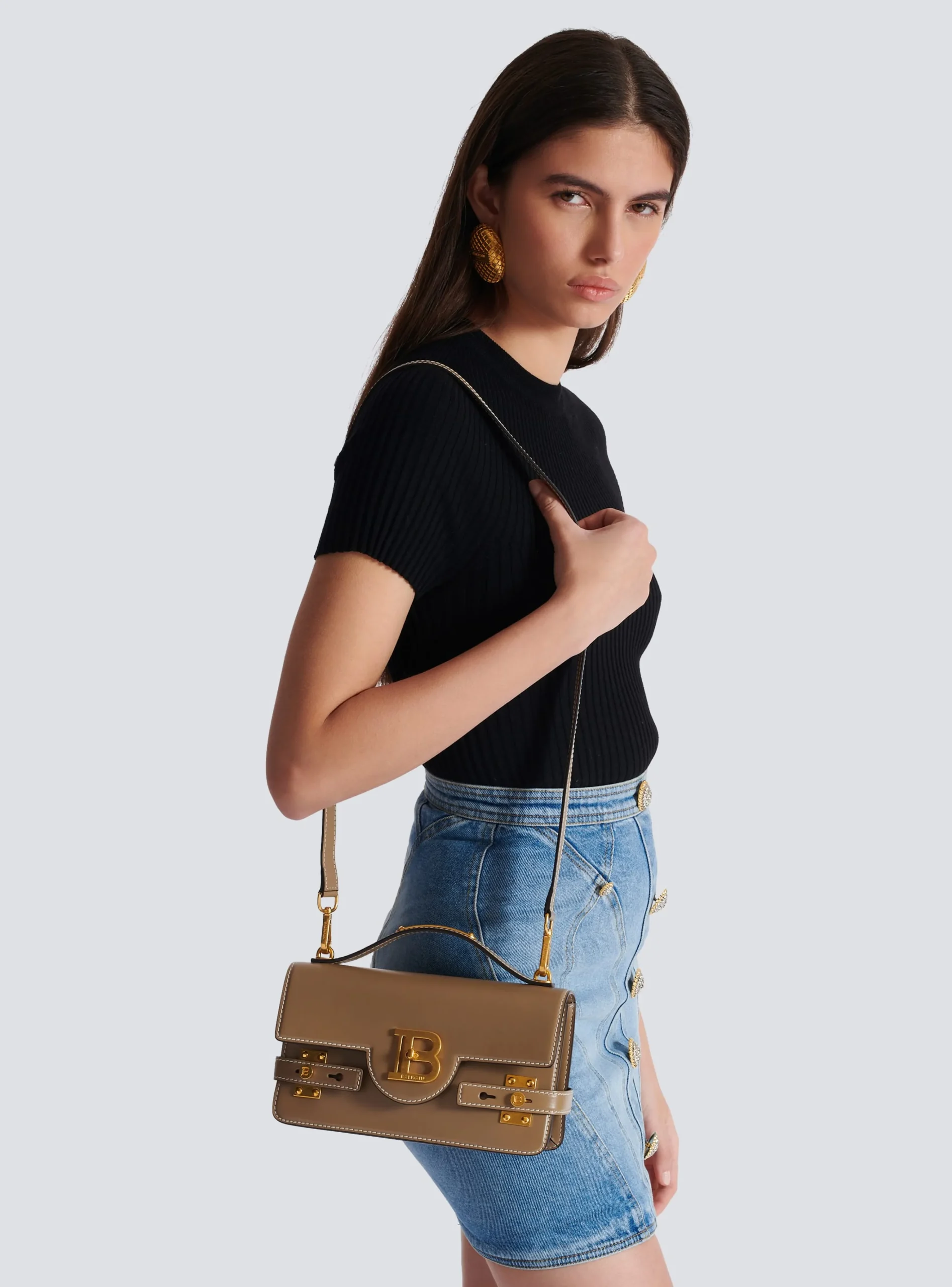 B-Buzz Shoulder 24 Calfskin Bag-Balmain Store