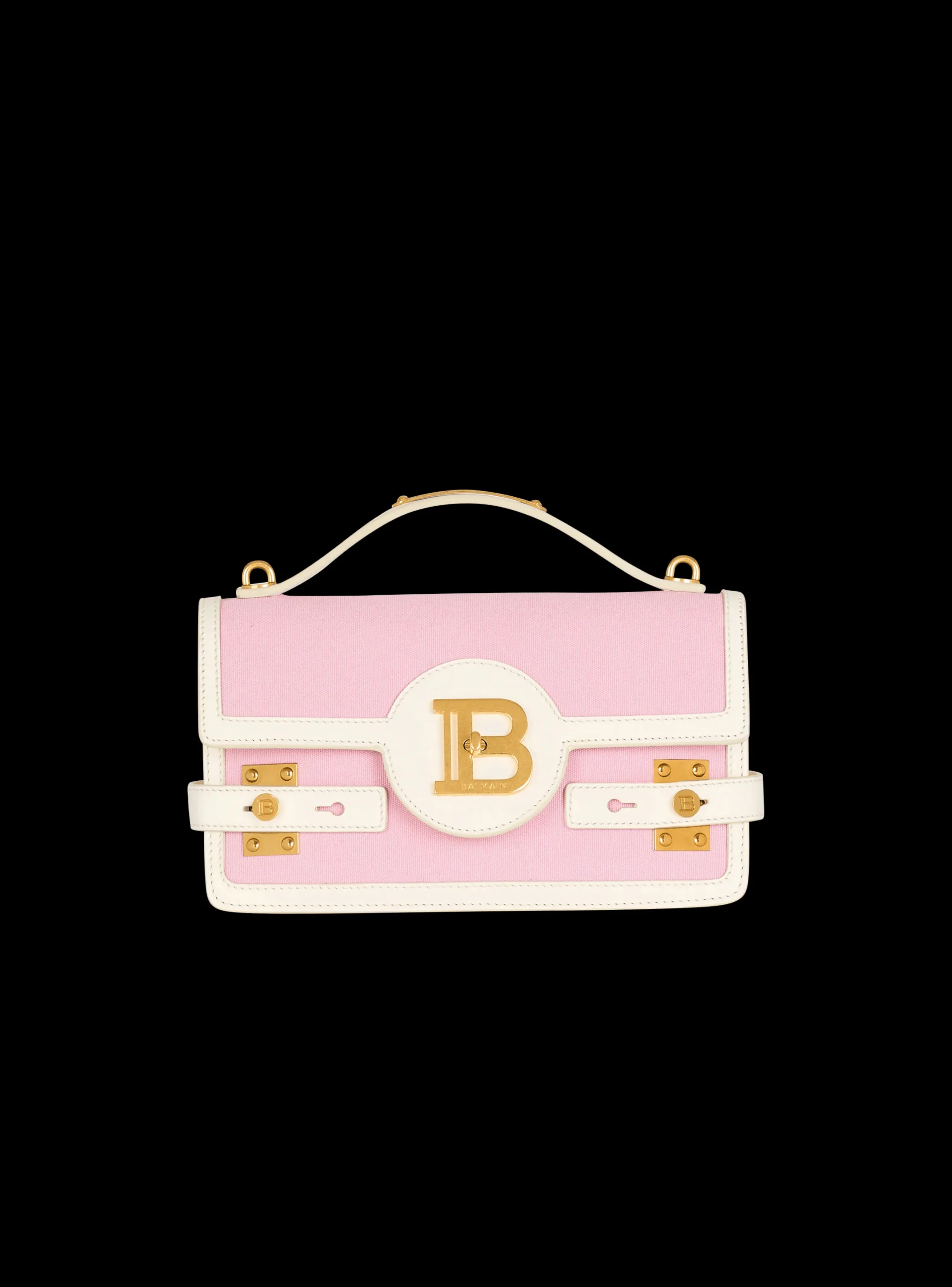 B-Buzz Shoulder 24 Canvas And Leather Bag-Balmain Best Sale