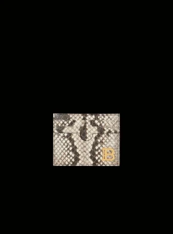 B-Buzz Snakeskin-effect Leather Card Holder-Balmain Shop