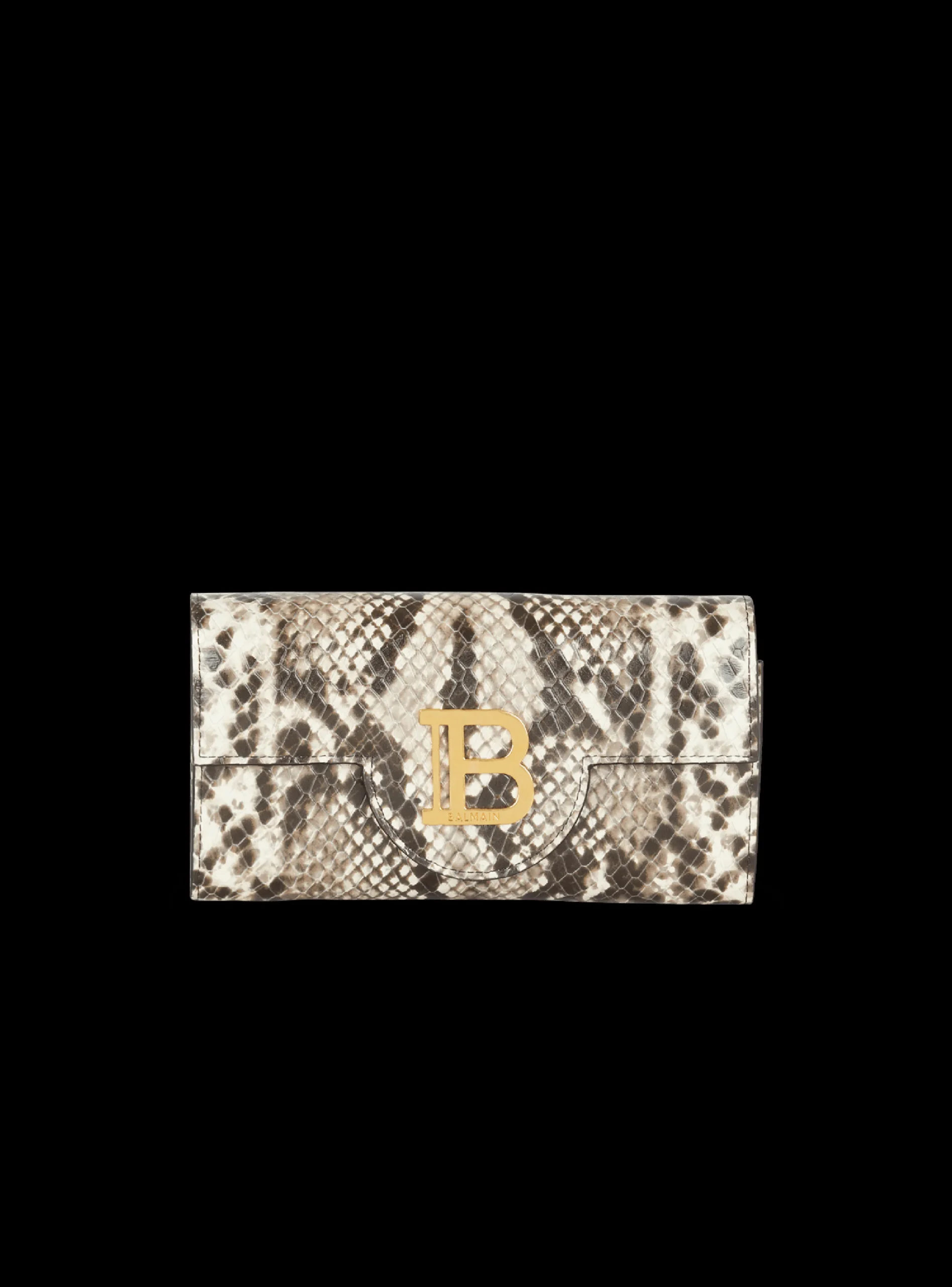 B-Buzz Snakeskin-effect Leather Wallet-Balmain Outlet